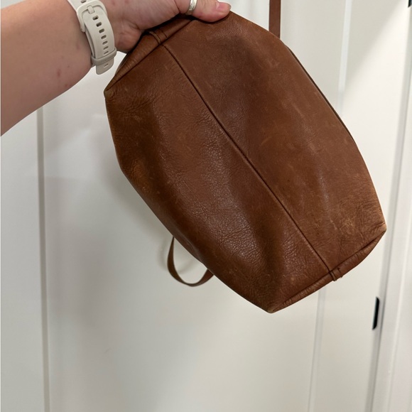 Madewell Cognac Leather Shoulder Tote - Picture 4 of 7